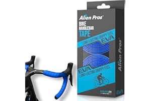 Alien Pros - Cinta para Manillar de Bicicleta (Juego de 2/4), Color Azul, Goma EVA para Mejorar la Sujeción de tu Bici, Forra el Manillar con Cintas De Agarre y Disfruta