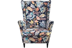 Meigeh Ohrensesselbezüge sesselbezüge für ohrensessel Bedruckte Ohrensesselbezüge Sesselhusse Ohrensessel für Wohnzimmer 2 Teile Treffen