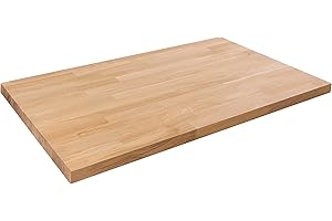 domli Solid Wood Premium Oak Table Top | 1200m x 600mm x 40mm | Top Grade European Wooden Large Square Kitchen Dining Tabletop Worktop Desktop Countertop Workstation