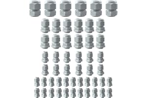Dalephoric 52 Pezzi Pressacavi Elettrici Impermeabili IP68, Pressacavo M12 M16 M20 M25, Pressacavi Connettori Elettrici per 3-18 mm Cavo, per Scatola di Derivazione, Distributore a Parete