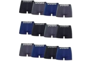 Channo Calzoncillos Licra Sin Costuras Boxer Hombre Suaves, Elásticos y Cómodos - Colección UOMO