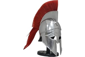 NAUTICAL REPLICA HUB Casque d'armure Grecque médiéval corinthien avec Red Plume Knight Spartan