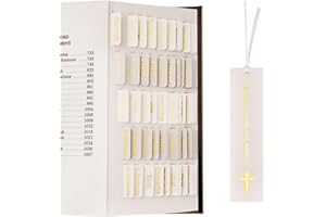 Morjor Bibelregister für Damen und Herren, leichtes Thema, 75 große Druck-Bibelreiter & 1 Lesezeichen, laminierte Bibelbuch-Tabs für das Studium der Bibel, einfache Navigation, leicht lesbare