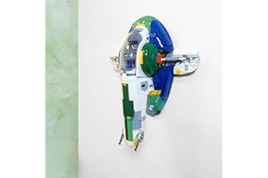 Brickify Support mural compatible avec LEGO® Star Wars 75409 Starship Jango Fett – Support d'affichage haut de gamme pour modèle de vaisseau UCS Firespray – Crochet de montage mural (modèle non inclus