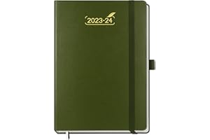 BEZEND Agenda 2024 Semainier A5 [Olive] Agenda Hebdomadaire 2024 Couverture Rigide | 17 Mois D'août.'23 à déc.'24