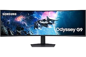 ‎SAMSUNG Samsung Odyssey G95C Curved Gaming Monitor, 49 Zoll, VA-Panel, 5.120 x 1.440 Pixel, VESA DisplayHDR 1.000, HDR10+ Gaming, Freesync Premium Pro, Bildwiederholrate 240 Hz, Reaktionszeit 1 ms (G/G)