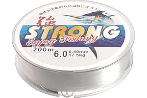 LANJUE 200M Nylon Fishing Line, 0.4mm Clear Monofilament - 6.0 Spool for Fishing & Crafts