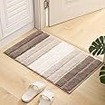 TYCOM Bathroom Rugs Bath Mat, 50x80cm, Non-Slip Fluffy Soft Plush Microfiber Shower Carpet Rug, Machine Washable Quick Dry Ultra Shaggy Bath Mats for Tub, Bathroom and Shower-Beige