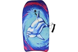KOOPP 84cm Boogie Board Bodyboard Surf Board Float Kids/Adults & Leash Plug