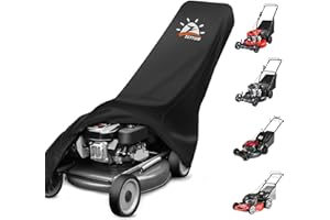 Zettum Rasenmäher Abdeckung, Abdeckhaube für Rasentraktor 600D Oxford PU Beschichtung Heavy Duty & Wasserdicht Rasenmäher Schutzhülle