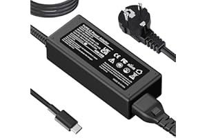 YBXYJQT Chargeur USB C 45W pour HP Chromebook X360 14 14-ca051wm,14-ca052wm,14-ca091wm,ca061dx,14-ca0061dx,14-ca060nr,ca020nr,ca043cl Adaptateur Ordinateur Portable Type-C avec Câble d'alimentation