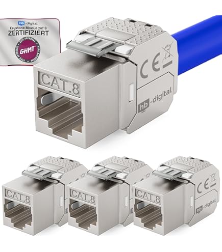 2 Prese RJ45 Femmina A 8 Pin Con Morsettiera | Connettore Ethernet Per Riparazione Rete - Foto 9