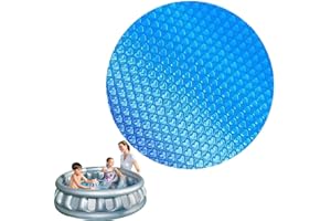 BAVOKON Pool Solarabdeckplane Rund Solarabdeckung Solarplane - Ø 180 Cm Solarplane Cover Für Runde Pools - Poolplane Solarpoolheizer In Blau,Solarabdeckplane Solarfolie Blau Für Wassererwärmung Wärmeplane