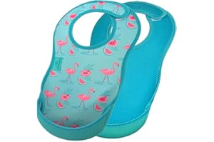 Bibetta Feeding Bibs for Babies 2 Pack - Ultrabib Baby Bib with Pocket