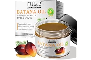 ELBBUB Surowy olejek Batana do porostu i naprawy włosów – 100% czysty, nieprzetworzony olej z lasów deszczowych Honduras, zapobiega wypadaniu i zwiększa gęstość włosów