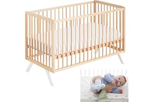 COOL · DREAMS Cuna de Bebe Koala 120x60 con Kit colecho Incluido. Seguridad, Comodidad y versatilidad para el Descanso de tu bebé. Madera de Haya CoolDreams