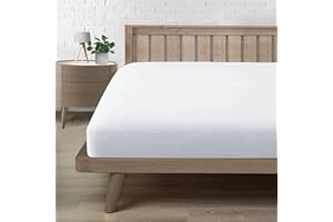 POLIGINO Sabanas Bajeras 150x190/200, Sabanas Cama 150 Microfibra Suave Cómoda y Transpirable, para colchón de 15-30 cm de Altura Blanco