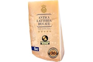 Parmigiano Reggiano Dop 36 mesi da Allevamento e Agricoltura Sostenibili - Premiata Produzione Artigianale dal 1949 - Formaggio Naturalmente Privo di Lattosio ANTICA LATTERIA DUCALE (1kg - 1pz)