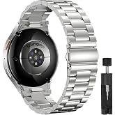 Rongep Samsung ile Uyumlu Yeni Nesil Bağlantı Bakla Model 20mm &Ccedil;elik Kordon Galaxy Watch 7/6/5/4 Serisi i&ccedil;in Galaxy Watch 7 K