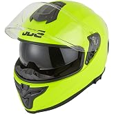 JDC Full Face Motorcycle Helmet - Double Visor Retractable ECE 22.06 - Sabre