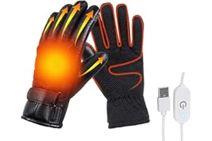 KOBONA Electric Heated Gloves with Touch Screen 10000MAh Rechargeable 3-Speed Heated Gloves For Women/Men, Waterproof Hand Warmer Gloves for Motorcycle Skiing Snowboarding Running Hiking