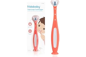 Frida Baby Toothhugger Kids Toothbrush: U-Shaped Toothbrush with Triple-Angle Bristles, Easy-Grip Handle, Soft Toothbrush Bristles, for Toddlers and Kids 2+ Years Old, Pink