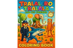 Tralalero Tralala and his friends: coloring book for kids and adults. Brainrot animal memes.