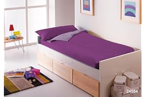 FM TEX Saco Nórdico Cremallera con Relleno Liso (20 Colores a Escoger) (Cama 90 cm, Lila-Malva)