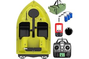 XYQSBY Barca Esca Cercatore di Pesci da Pesca, Barchino Carpfishing GPS con Ecoscandaglio per Pesca sul Ghiaccio Pesca in Kayak, Segna 16 Punti di Pesca, Carico di 2 kg, Batteria da 5200 mAh