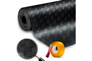 Halkfri gummigolv, räfflad design, 50 cm bredd x 2 m lång, 3 mm tjocklek, skåpgolv, PVC-golv, verkstadsgolv