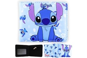 Wirhaut Geldtasche Kinder, Geldbörse Anime Zeichentrick Cartoon Kinder Leder Geldbörse Bi-Fold Geldbörse Geburtstagsgeschenk für Cartoon Fans Jungen Mädchen