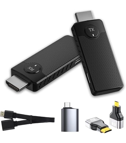Kit HDMI Wireless 5G LiNKFOR – Trasmettitore E Ricevitore, Portata 50m, 1080p 60Hz, Plug&Play, Per Proiettori, TV, PC, Senza Cavi