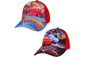 JunMallko Cappello da Baseball Cars, 2 PCS Cars Cappello per Ragazzi, Berretto da Baseball per Bambini, Regolabile per Bambini