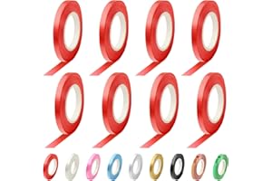 Bealif 9 Rolls Red Curling Ribbons for Gift Wrapping, 5mm Crimped Balloon Ribbon String Bow Ribbon for Christmas Birthday Party Baby Shower Wedding Festival Crafts Flower Decoration (10M/Roll)
