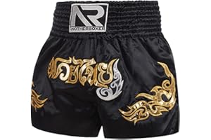Roadoor Pantaloncini da boxe per allenamento incrociato, ad alta elasticità, traspiranti, con riduzione dell'attrito, per palestra, boxe, kickboxing, per uomini e donne