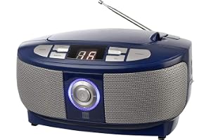 Dual 74605 P 49-1 Boombox med CD-spelare (FM-radio, LED-skärm, nät- eller batteridrift)