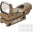 ESSLNB Red Dot Sights 5 Brightness Settings Rifle Scope with 20mm/22mm Weaver/Picatinny Rail Mount and Cover for Hunting