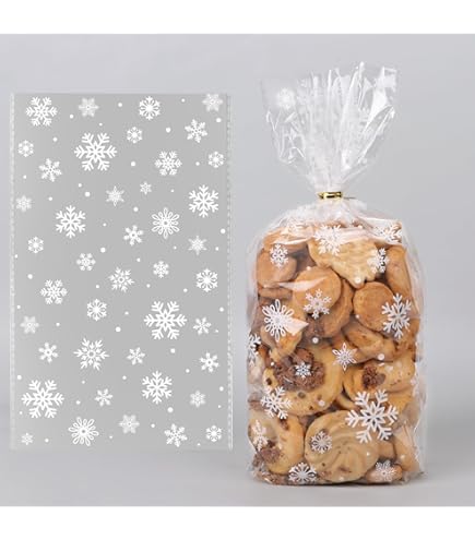 Kolldenn Lot De 100 Sacs Cadeaux En Plastique Transparent Avec 100