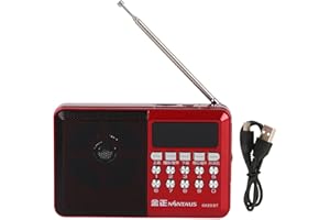 AQXREIGHT Tragbares AM-FM-Radio, MP3-Wiedergabe, Batteriebetriebenes Taschenradio mit Externer Antenne für Reisende