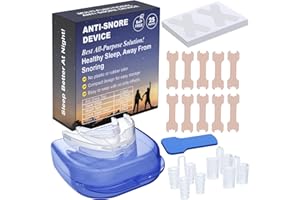 PUO 25PCS Anti Snoring Devices, Snoring Aids for Men & Women - Effective Sleep Stop Snore, Easy Breathing Mouth Guard, Comfortable Nose Clip to Relieve Snore