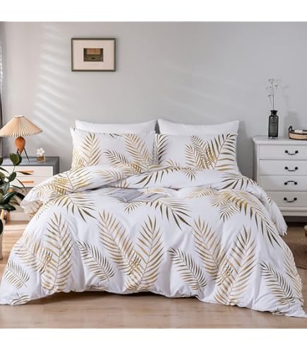 Luowei Beddengoed, 220 x 240 cm, rode roos bloemenpatroon, dekbedovertrek set, zachte microvezel, romantische esthetische bloemen, dekbedovertrek met ritssluiting en 2 kussenslopen 80 x 80 cm