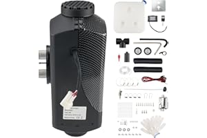 Fesuda 12 V Diesel Heater, 5 kW Auxiliary Heater Diesel, Air Diesel Heater with LCD Switch, Remote Control, Silencer, Air Heater, Air Diesel Auxiliary Heater for Car, RV, Boat, Truck, Car, Motorhome