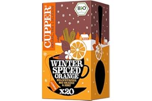 ‎CUPPER Cupper Bio Gewürztee "Winter Spiced Orange", Kräutertee, Chai, Zimt, Hibiskus, 20 ungebleichte Teebeutel, umweltfreundlich, fair gehandelt
