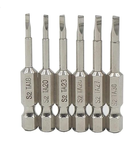 5-teiliges Dreieckskopf-Bitset Aus S2-Stahl – 50 Mm, 1/4 Zoll Sechskant, Magnetisch Für Elektrische Schrauber