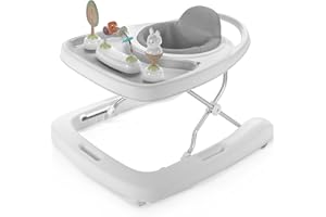 Ingenuity Step & Sprout 3-in-1 pieghevole girello con giocattoli rimovibili per bambini dai 6 mesi in su, First Forest