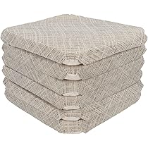 Set Di 6 Cuscini Per Sedie Con Stampa Girasoli - Imbottiti E Sfoderabili Con Alette Ed Elastici