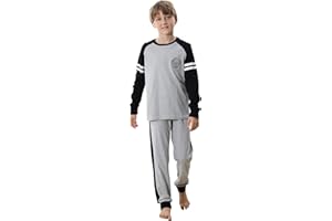 The Essentials Wardrobe Boys Pyjamas Pjs Nightwear Set Loungewear Cotton Long Sleeve 8-13 Years