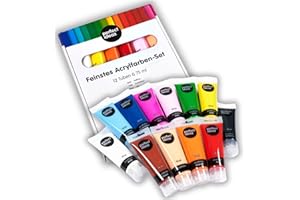 ‎PERFECT IDEAZ perfect ideaz - Acrylfarben Set - 12 x 75 ml - Kreatives Farbspektakel - ungiftig - inspirierendes Malen für Kinder & Erwachsene - Professionelle Qualität auf Wasserbasis