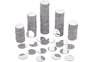 PH PandaHall 300 st spegelmosaikplattor 20 mm självhäftande spegel rund akrylspegel mini mosaikspeglar gör-det-själv hantverksspeglar dekorativa glasspeglar för projekt resor inramning dekoration