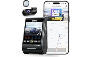 VIOFO A229 Pro 4K HDR Dash Cam, Dual STARVIS 2 IMX678 IMX675, 4K+2K Front and Rear Car Camera, 2 Channel with HDR, Voice Control, 5GHz WiFi GPS, Night Vision 2.0, 24H Parking Mode, Support 512GB Max